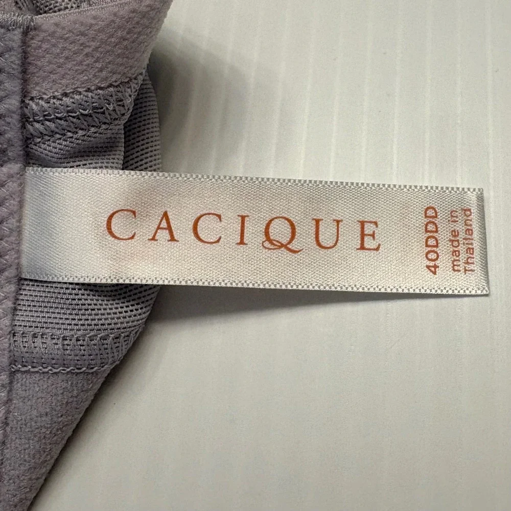 Cacique Bra Women 40DDD Lavender Lace Lightly Lined Full Coverage Underwire NEW